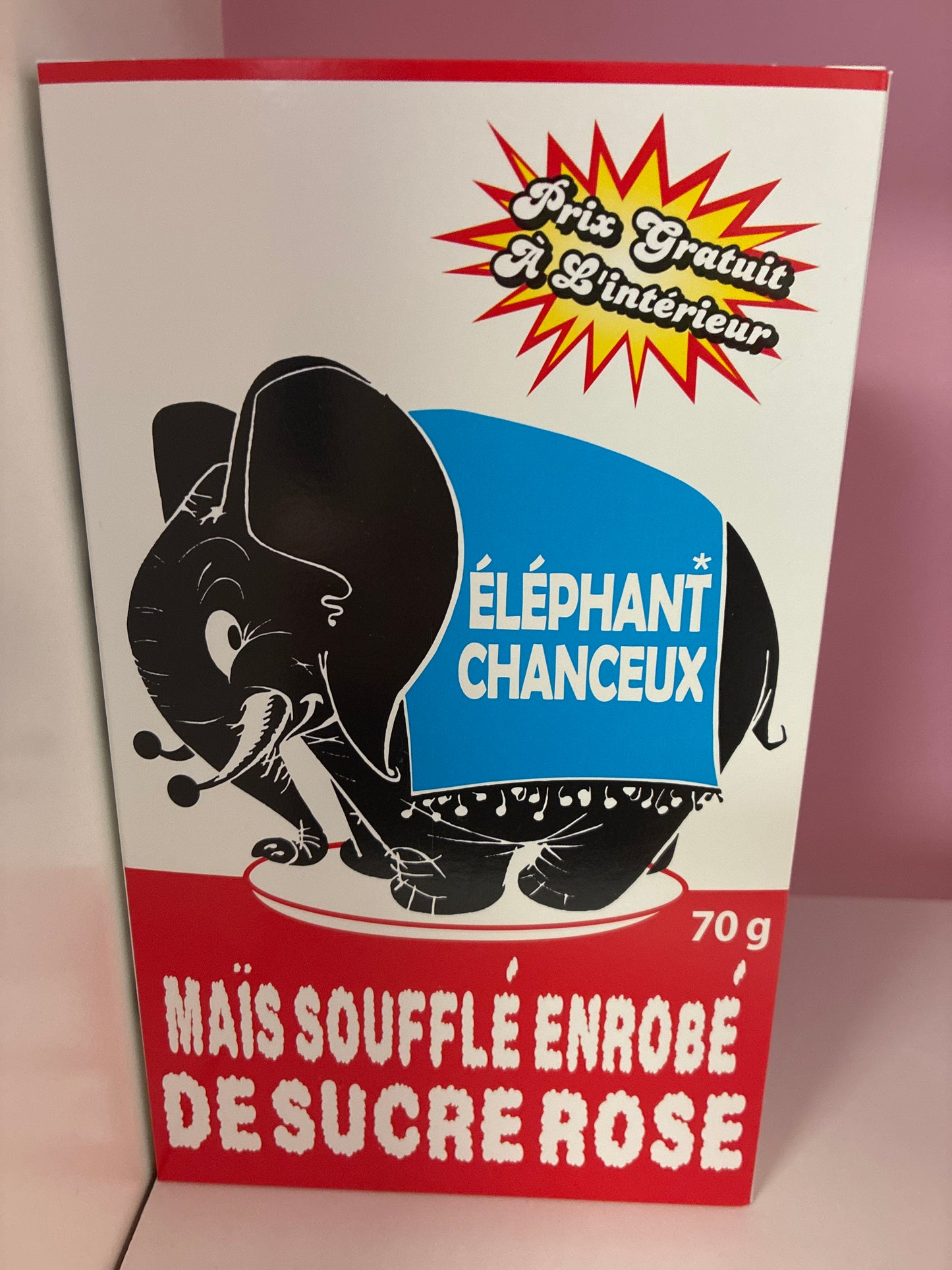 Lucky elephant pink popcorn