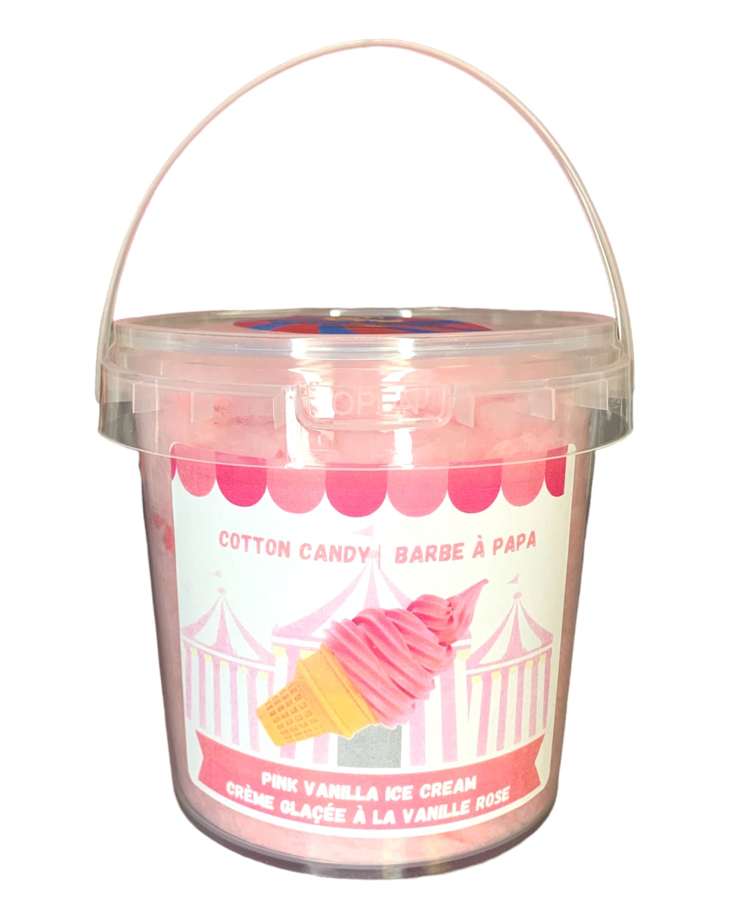 Barbe à papa 60g - Glace vanille rose