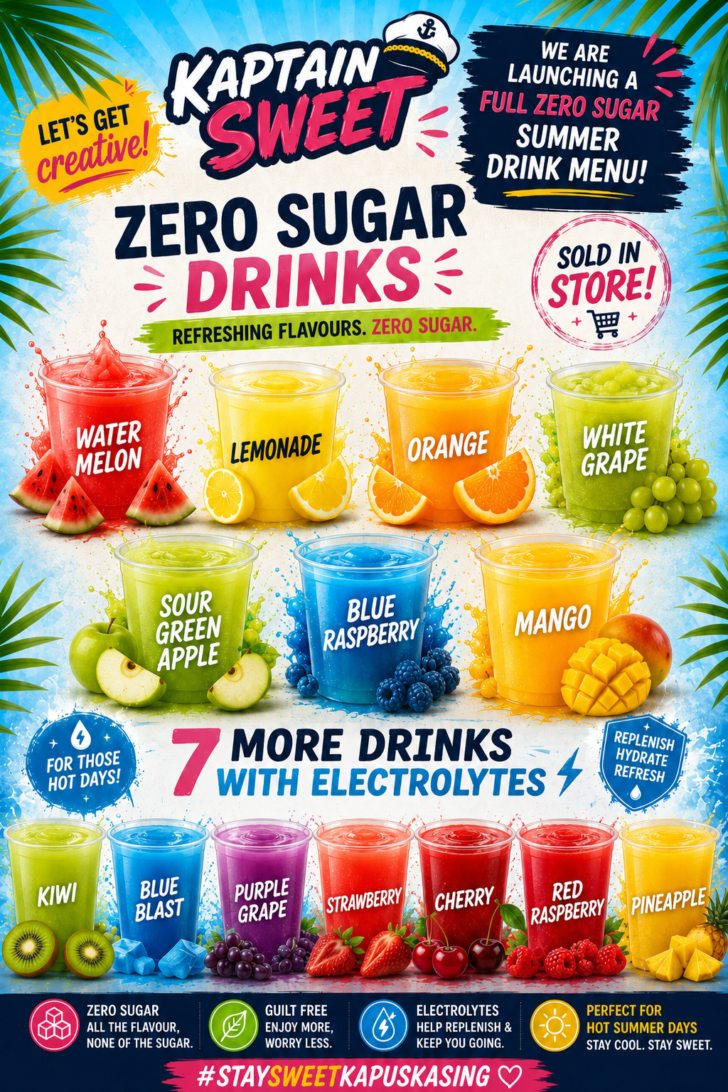Sugar free drink (in large cup)