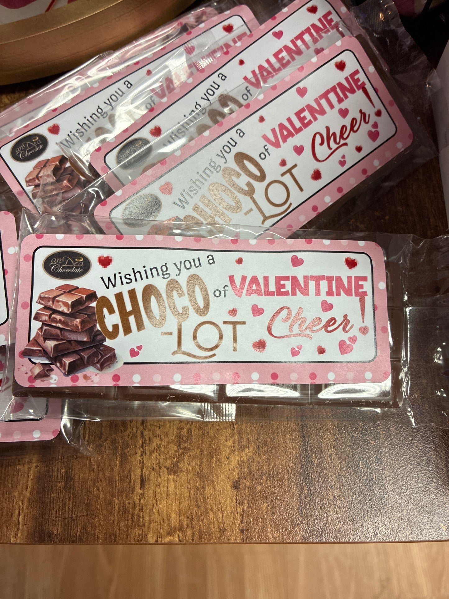 Valentine cheer chocolate bar