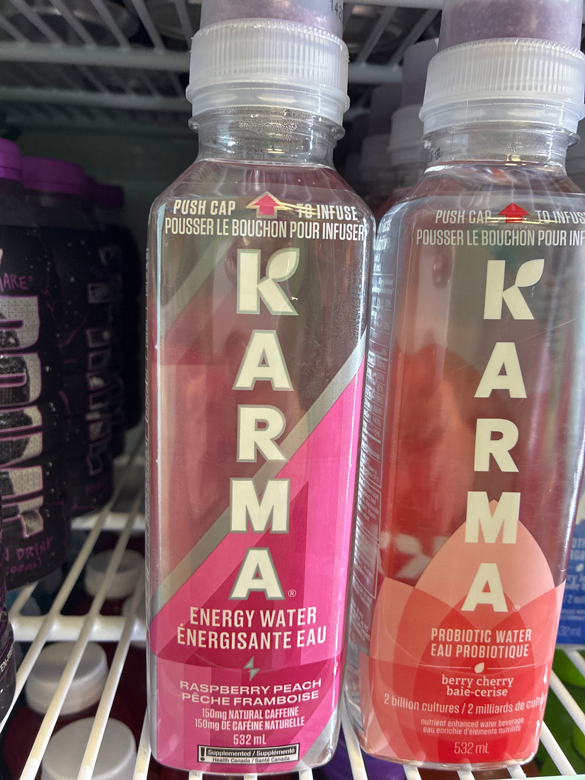 Karma energy water raspberry peach