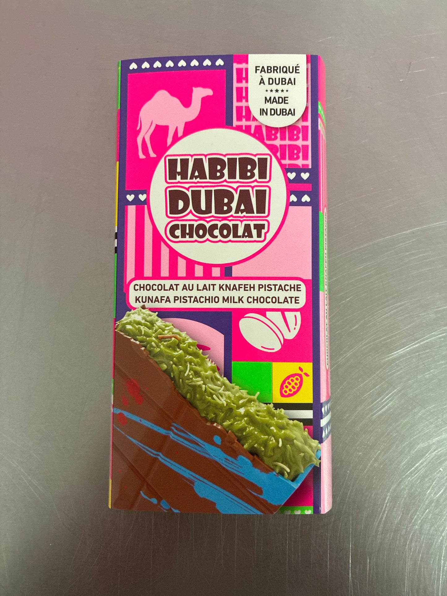 Dubai Kunafa Pistachio Milk Chocolate 200g