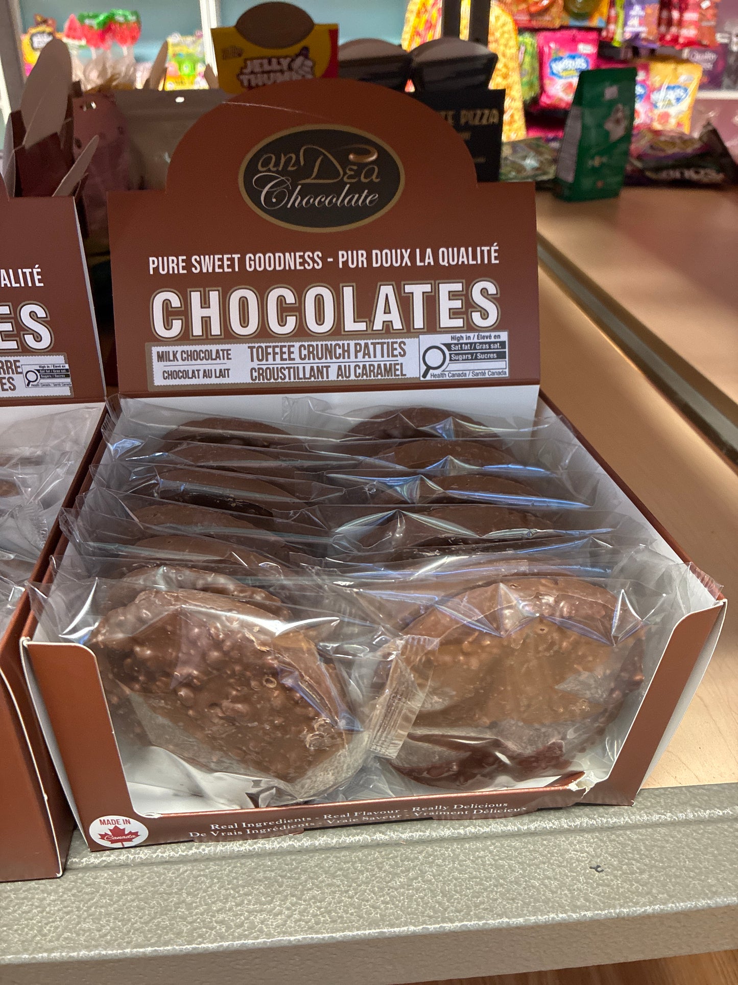 Toffee crunch patties