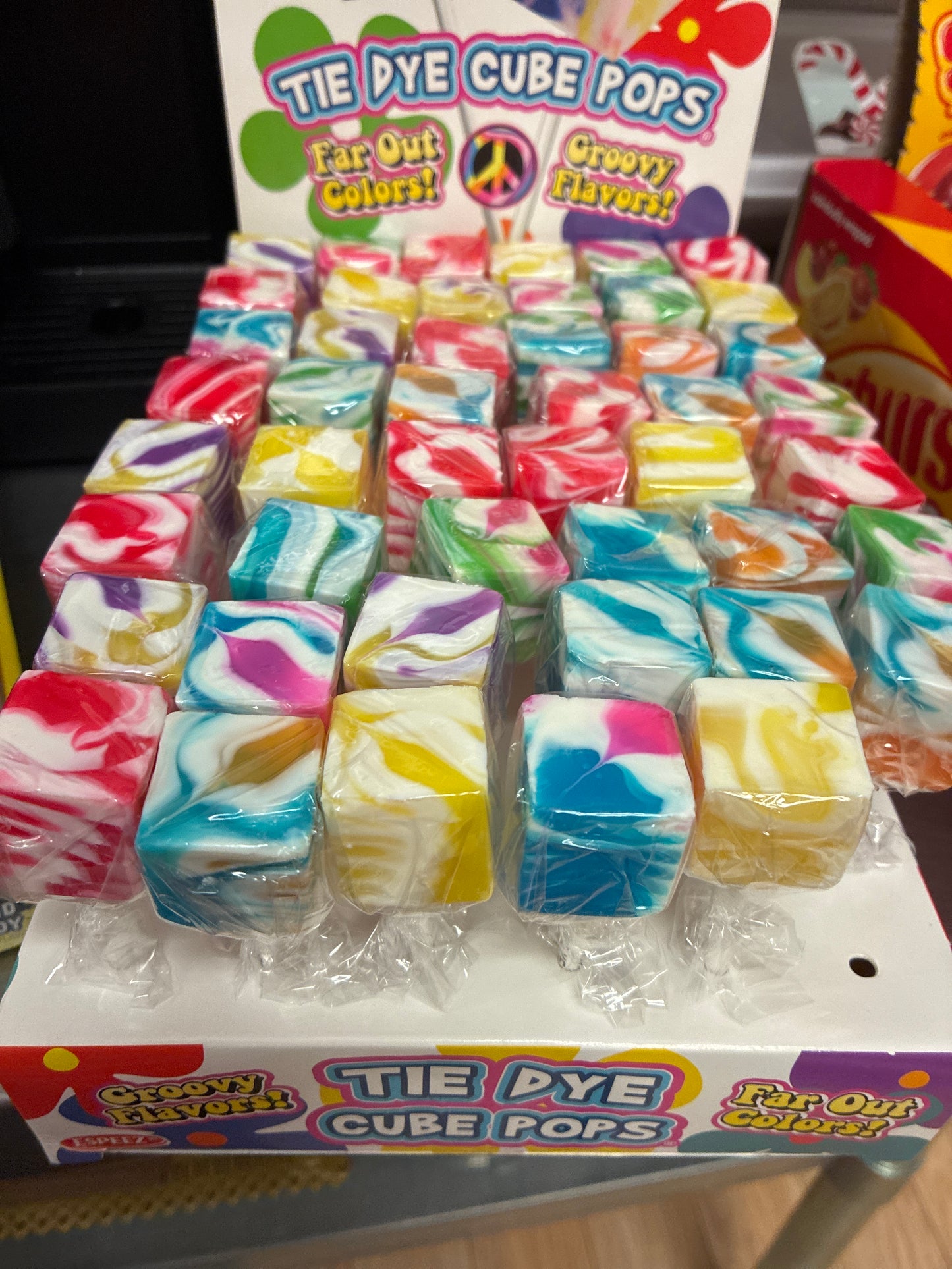 Tie dye cube pops