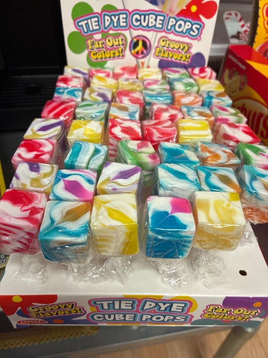 Tie dye cube pops