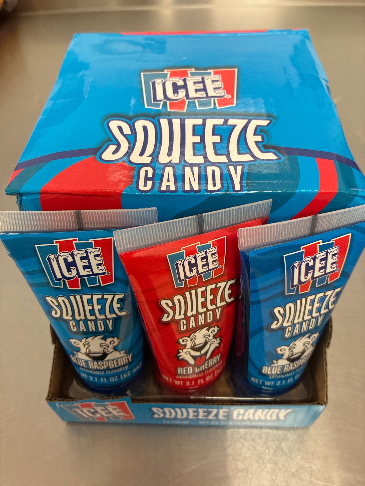 Icee Squeeze Candy Red Cherry and Blue Raspberry 62ml
