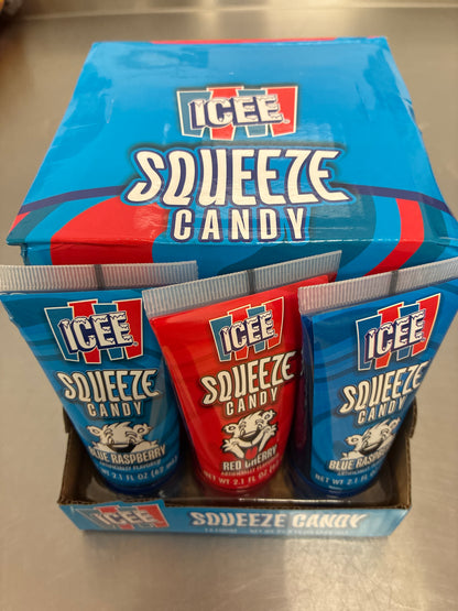 Icee Squeeze Candy Red Cherry and Blue Raspberry 62ml