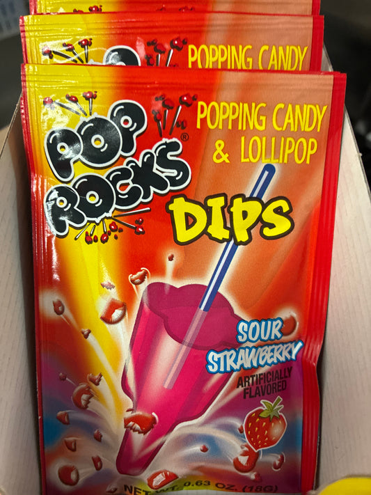 Pop rock dips strawberry
