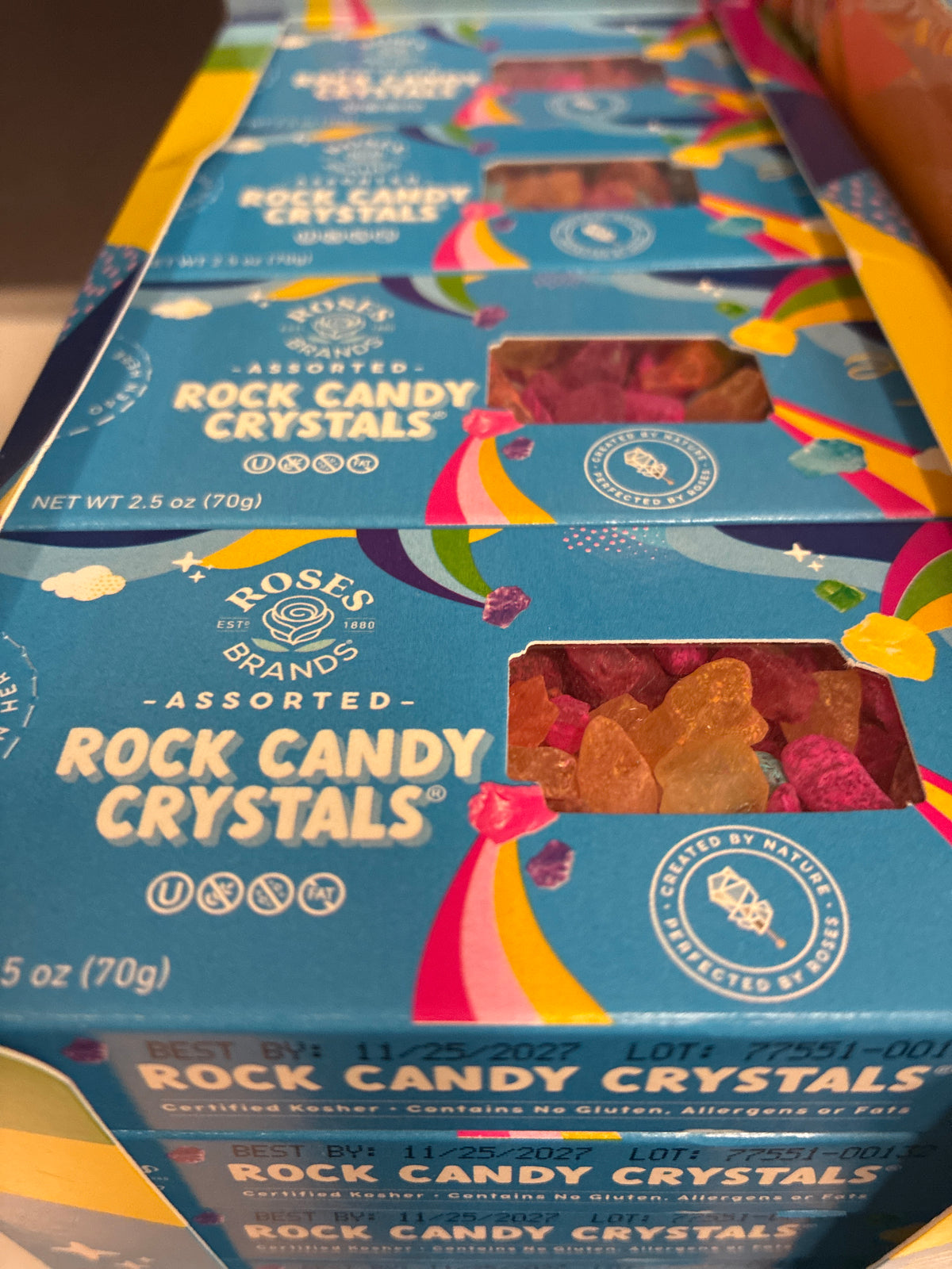 Rock candy crystals