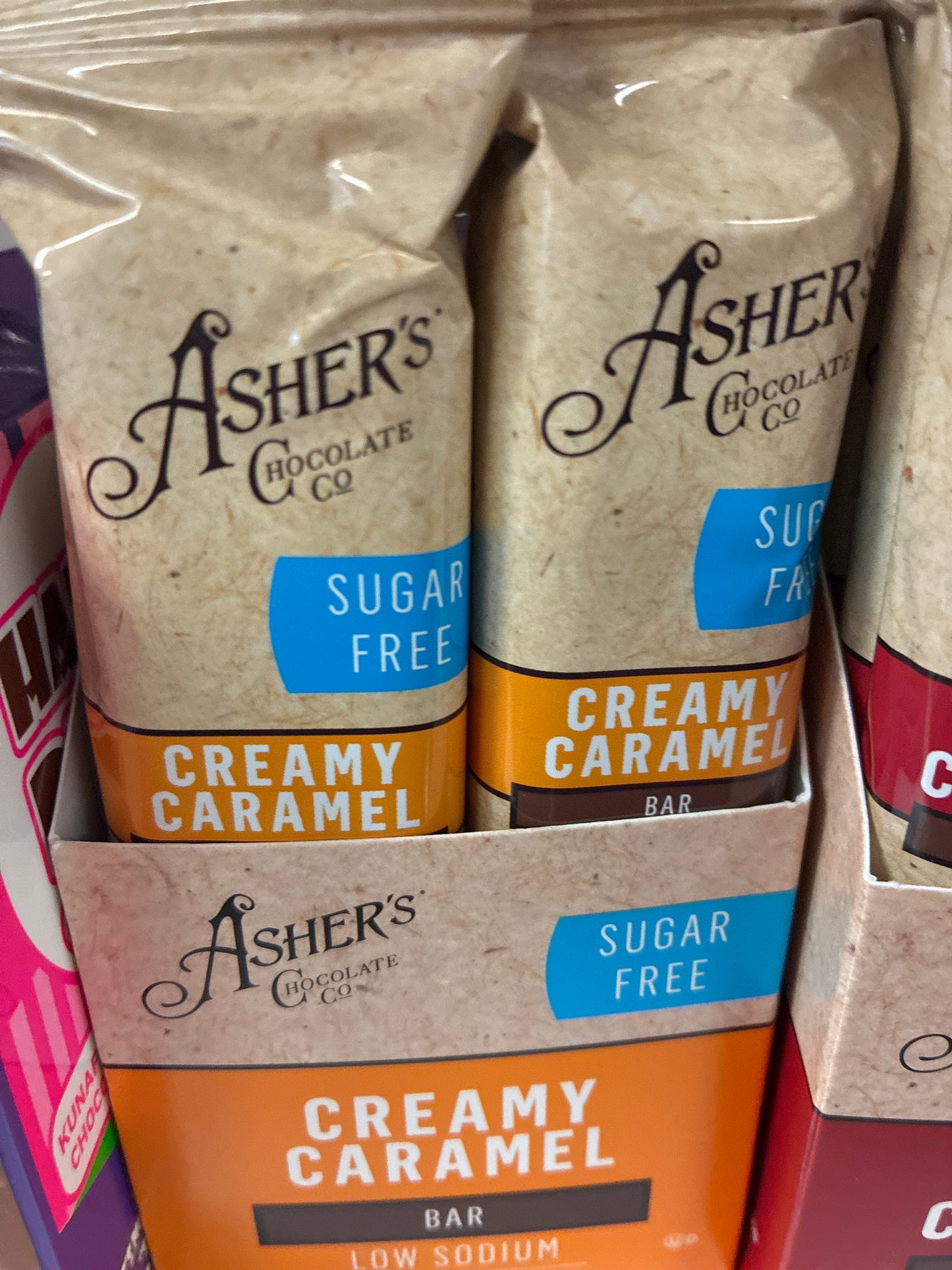 Creamy caramel chocolate bar sugar free