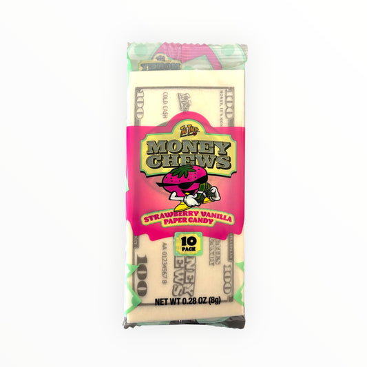 Money Chews Strawberry Vanilla Paper Candy 8g